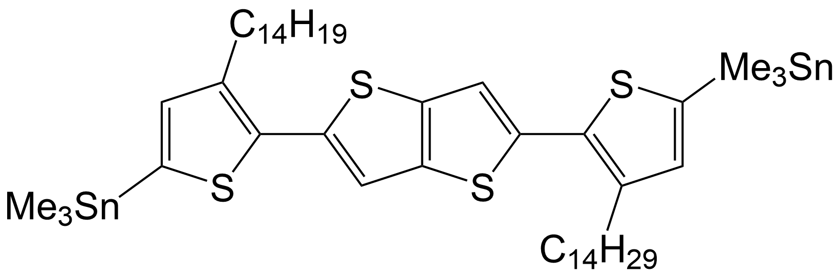 2,5-Bis(5-trimethylstannyl- 3-tetradecylthio-2-yl) thieno[3,2-b]thiophene/